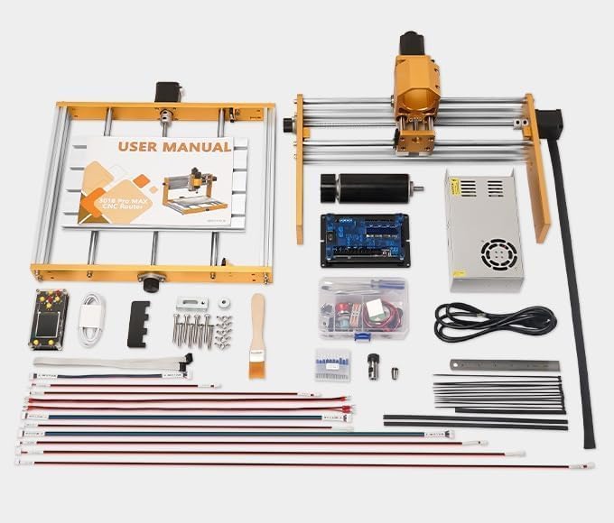 Lunyee 3018 Pro Ultra CNC-Fräsmaschine, 500 W All Metall fräsmaschine, verbesserte 3-Achsen-Graviermaschinen-Endschalter und Not-Aus mit GRBL-Offline-Steuerung für Metall, Holz, Acryl, PCB-MDF