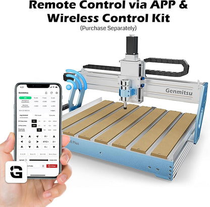 Genmitsu CNC-Maschine PROVerXL 6050 Plus: 3-Achsen-Fräsen, Metall, Holz, Acryl, GRBL-Steuerung, 600 x 500 x 115 mm, Dual-Band, App-Steuerung