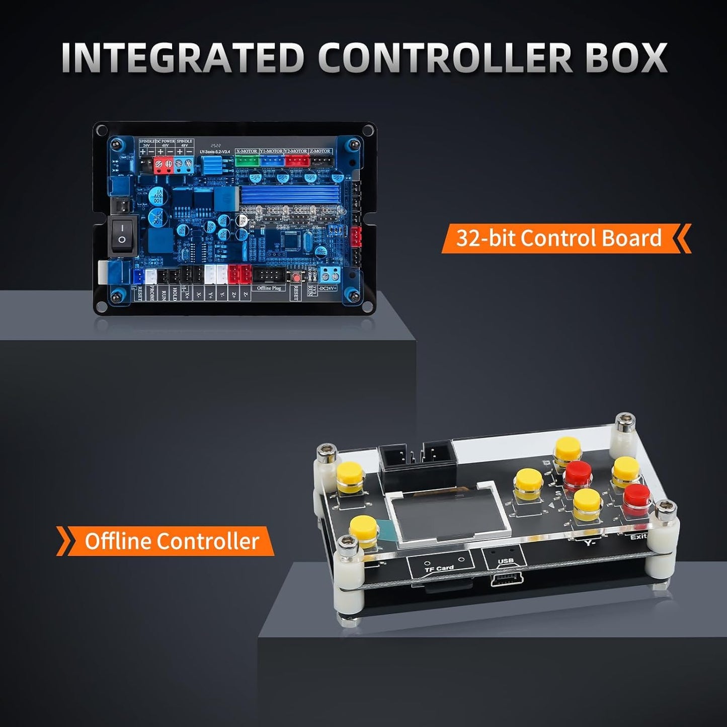 Lunyee 3018 Pro Ultra CNC-Fräsmaschine, 500 W All Metall fräsmaschine, verbesserte 3-Achsen-Graviermaschinen-Endschalter und Not-Aus mit GRBL-Offline-Steuerung für Metall, Holz, Acryl, PCB-MDF