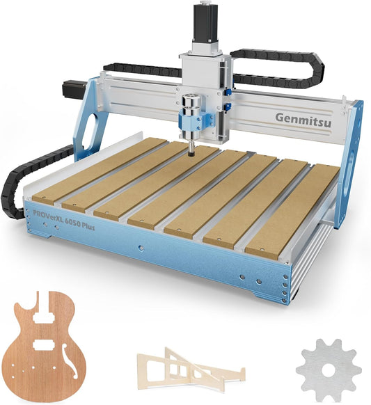 Genmitsu CNC-Maschine PROVerXL 6050 Plus: 3-Achsen-Fräsen, Metall, Holz, Acryl, GRBL-Steuerung, 600 x 500 x 115 mm, Dual-Band, App-Steuerung